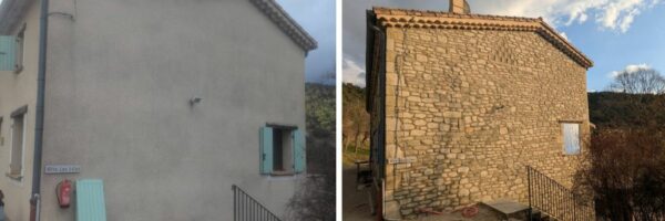 Un chantier réussi pour la Pierre d'Uzel à Bourdeaux avec une imitation pierre de Saoû.